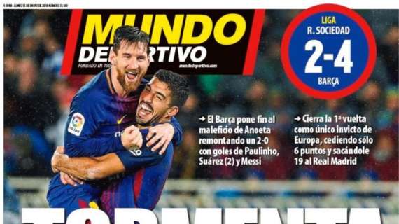 PORTADA - Mundo Deportivo: "Tormenta blaugrana"