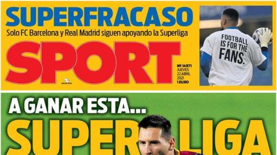 PORTADA - Sport: "El Madrid sigue vivo por el título"