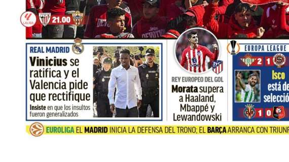 PORTADA | Marca: "Vinicius se ratifica y el Valencia pide que rectifique"