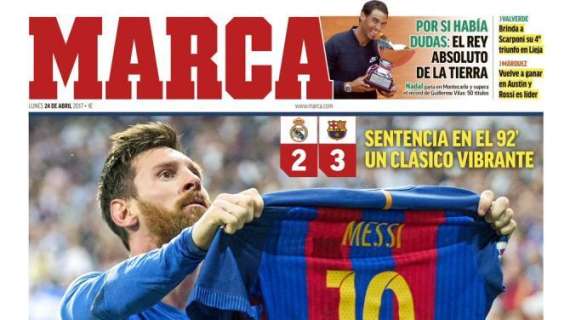 PORTADA - MARCA: "Messi decide, hay Liga"