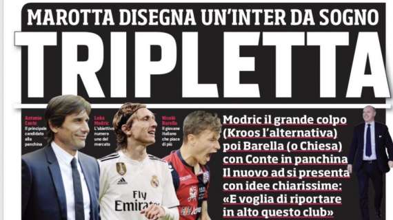 Corriere dello Sport - El plan de Marotta con el Inter: Conte, entrenador, Modric, el gran objetivo y Kroos, la alternativa: 