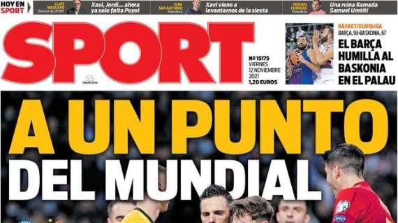 PORTADA | Sport: "A un punto del Mundial"