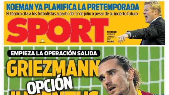 PORTADA | Sport: "Griezmann, opción Juventus"