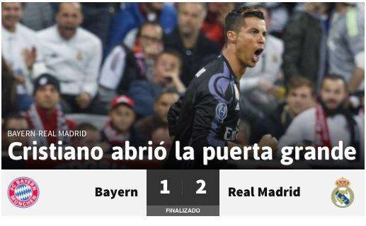 As: "Cristiano abrió la puerta grande"