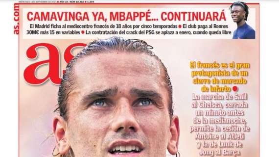 PORTADA | As: "Camavinga ya, Mbappé... continuará"