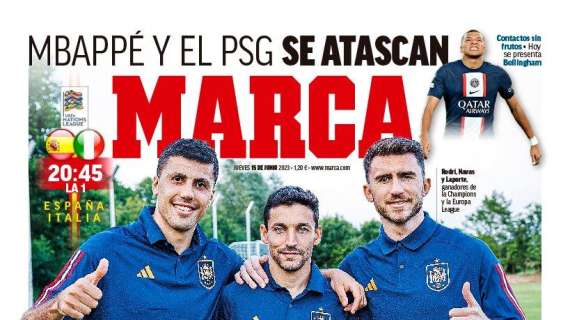 PORTADA | Marca: "Mbappé y el PSG se atascan"