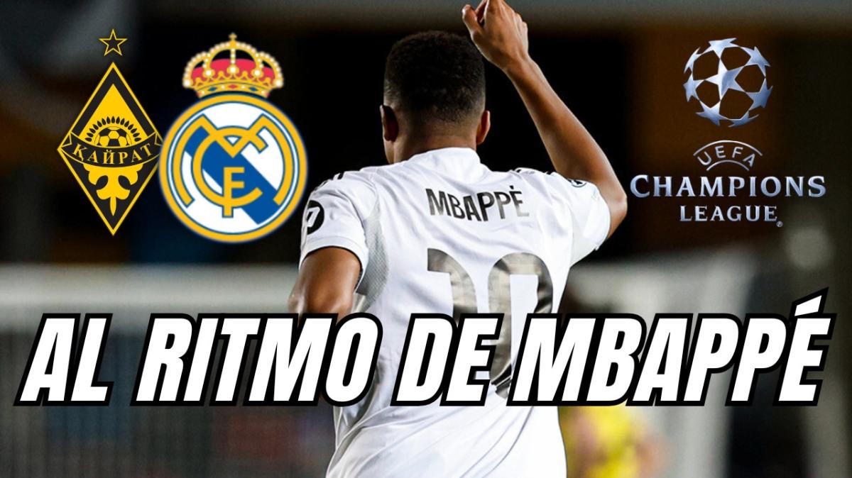 ¡El Real Madrid gana al Kairat Almaty al ritmo de Mbappé! Pleno en Champions League