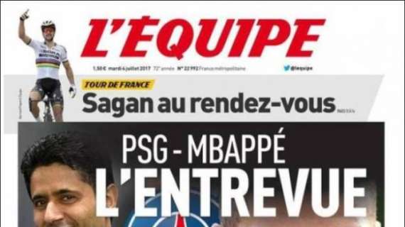 L'Equipe - El PSG se reúne con Mbappé y su padre