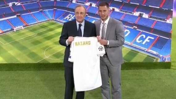 Florentino Pérez: "Hace mucho tiempo que quería decir esto. Eden Hazard, bienvenido al Real Madrid"