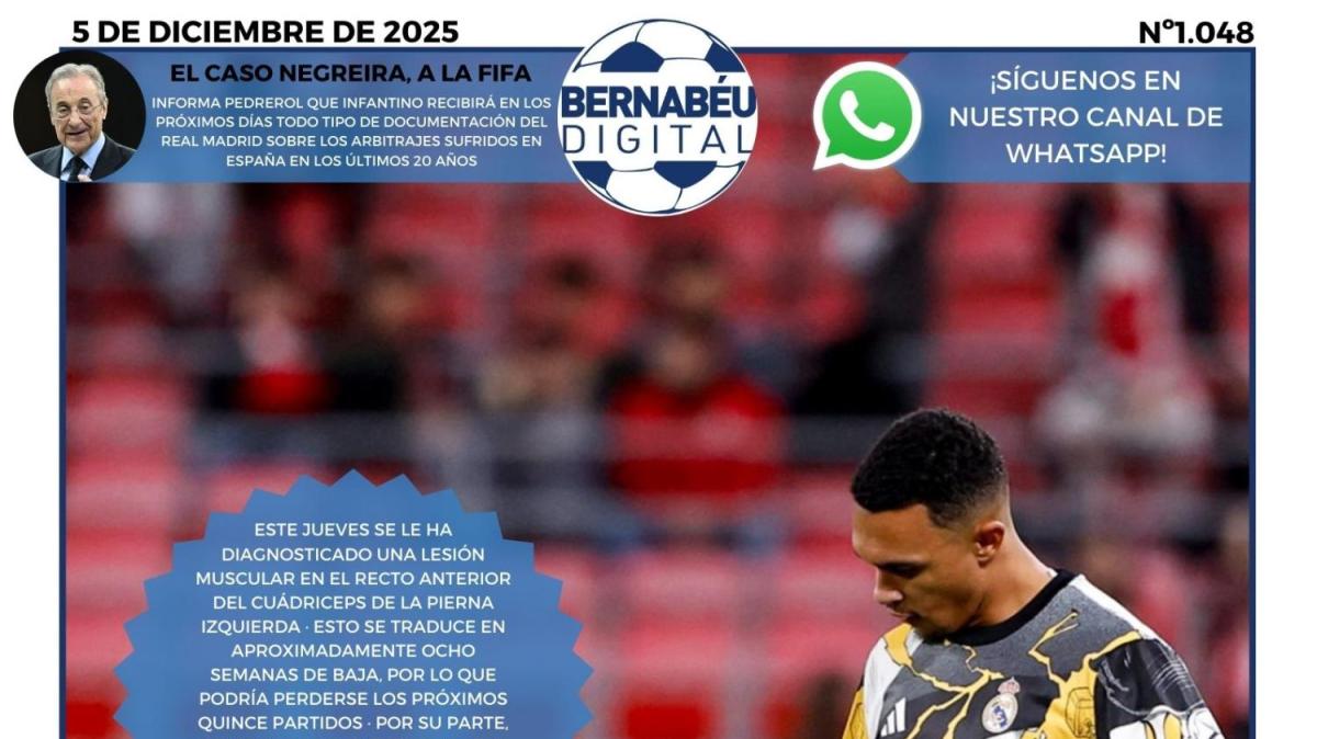 El último lesionado en el Real Madrid protagoniza la Portada BD