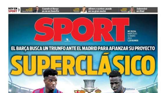 PORTADA | Sport destaca a Ansu y Vinicius: "Superclásico"