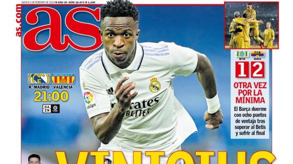 PORTADA | As: "Vinicius se pone a 200"