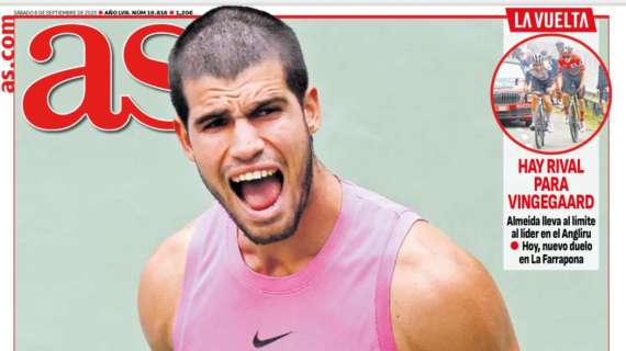 AS saca en primera plana la victoria de Alcaraz y la vuelta del Real Madrid