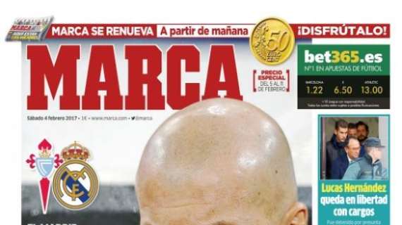 PORTADA - Marca: "Ganas de revancha: el Real Madrid intentará resarcirse de su eliminación copera ante el Celta"