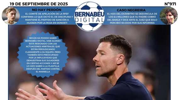 La resignación de Xabi Alonso, protagonista en la portada de Bernabéu Digital