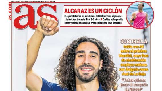 "España es candidata" para el Mundial afirma Cucurella en la portada de AS