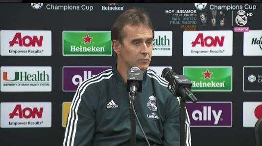 Lopetegui: "¿La Juve? Trataremos de hacer un buen partido y seguir con la preparación"