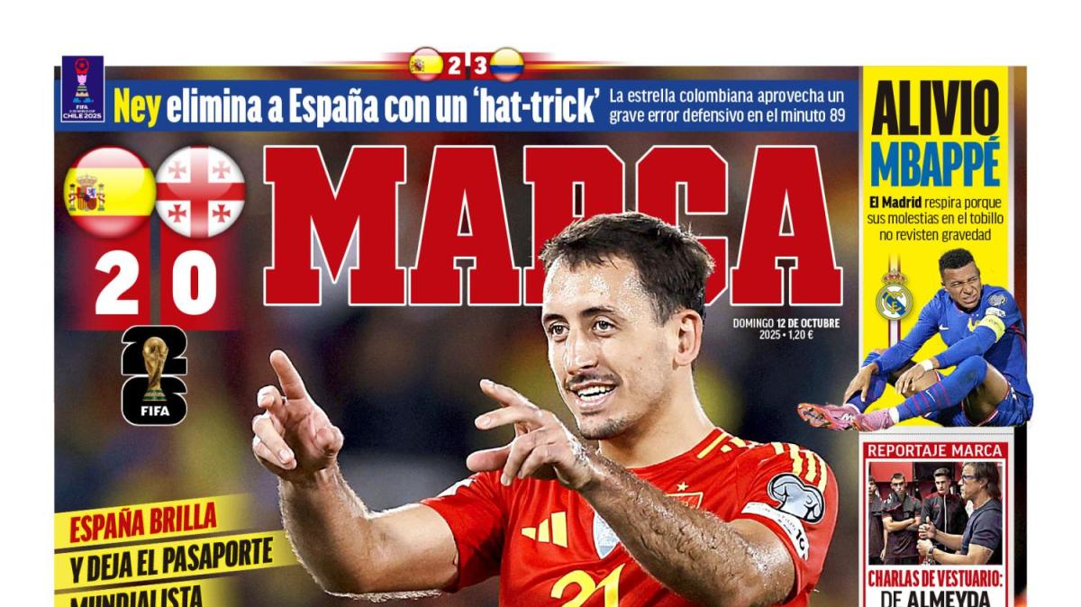 "Disparados", la victoria de España en la portada de Marca