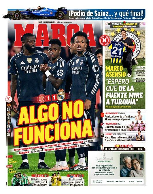 "Algo no funciona" en la portada de Marca