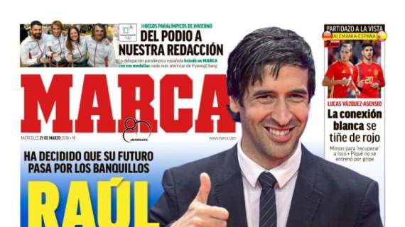 PORTADA - Marca con Raúl como protagonista: "Será entrenador"
