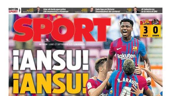 PORTADA | Sport: "¡Ansu! ¡Ansu! ¡Ansu!"