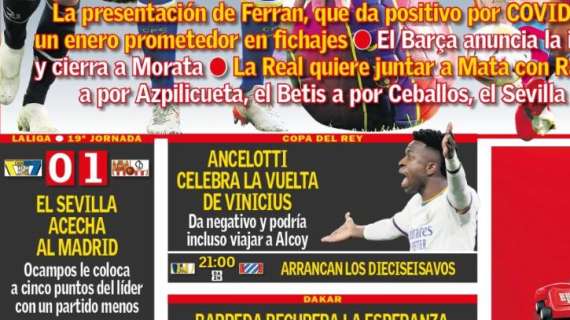 PORTADA | As: "Ancelotti celebra la vuelta de Vinicius"