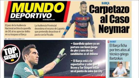 Portada Mundo Deportivo: El City, a por Bravo