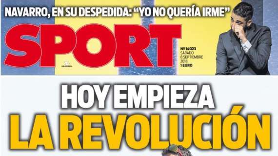 PORTADA - Sport, Luis Enrique toma el mando: "Hoy empieza la revolución"