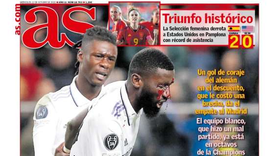 PORTADA | AS: "Rüdiger da la cara"