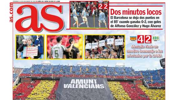 El emotivo homenaje a Valencia en portada del AS junto al momento Brahim en el Real Madrid