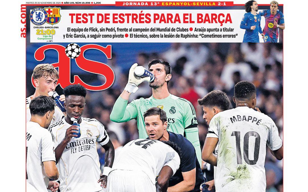 "Toque de atención", saca en primera plana el diario AS