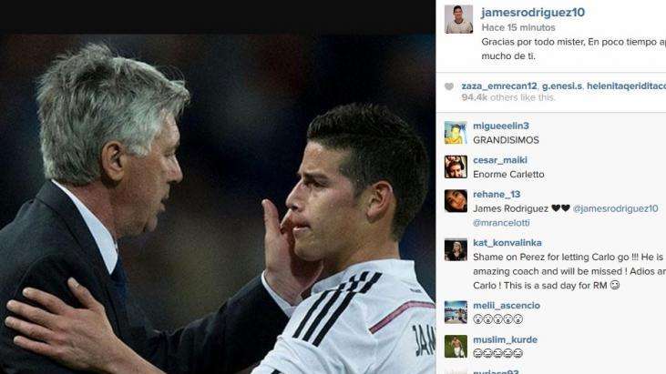 James: "Gracias por todo mister, aprendí mucho de ti"