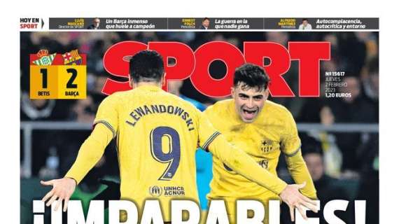 PORTADA | Sport: "Imparables"