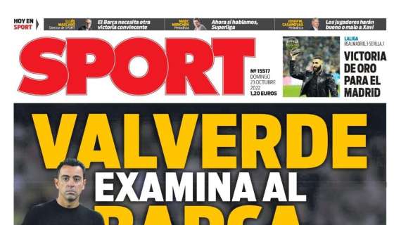 PORTADA | Sport: "Victoria de oro para el Madrid"