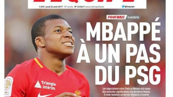 L'Equipe - Mbappé, muy cerca del PSG: ya hay acuerdo y precio pactado