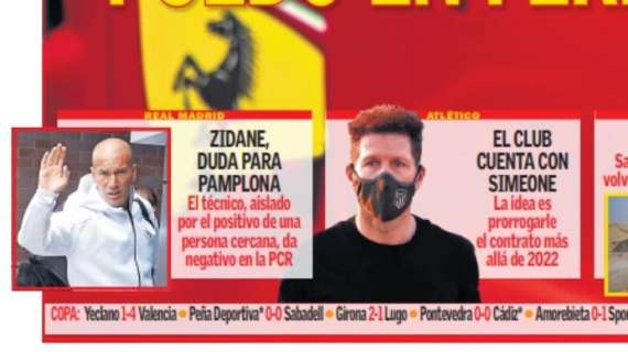 PORTADA - As: "Zidane, duda para Pamplona"