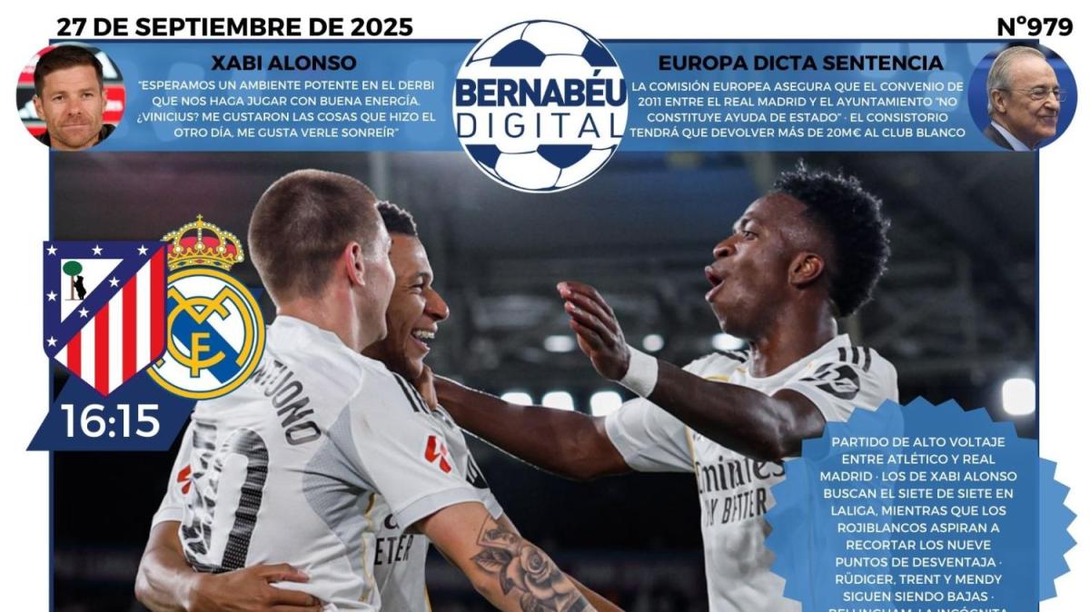 El Atlético - Real Madrid, protagonista en la portada de Bernabéu Digital
