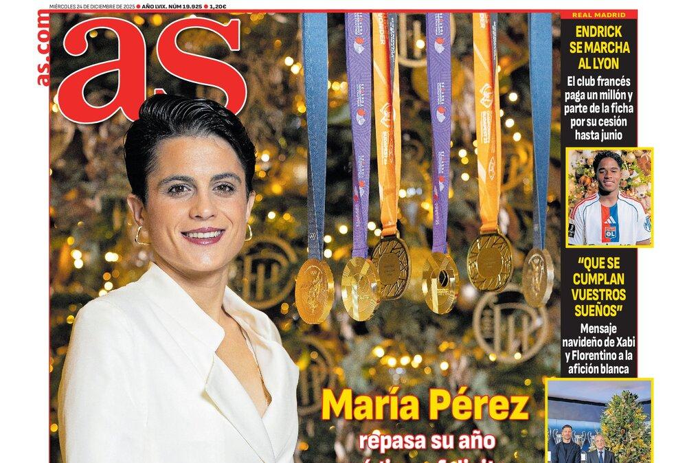 Una entrevista con una atleta olímpica, en la primera plana de AS