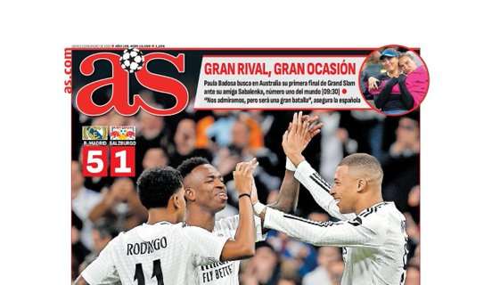 AS destaca en portada el triunfo del Real Madrid ante el Salzburgo