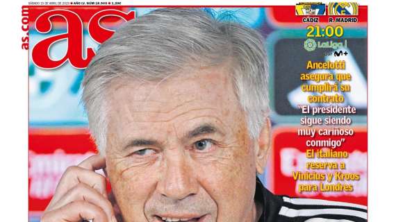 PORTADA | As, Ancelotti: "Estaré aquí la próxima temporada"