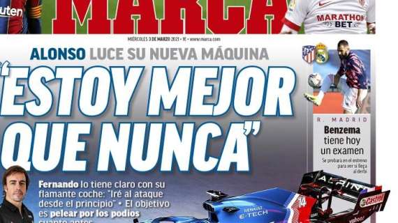 PORTADA - Marca: "Benzema tiene hoy un examen"