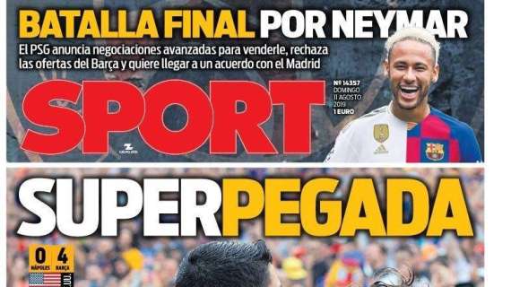 PORTADA - Sport:  "Batalla final por Neymar"