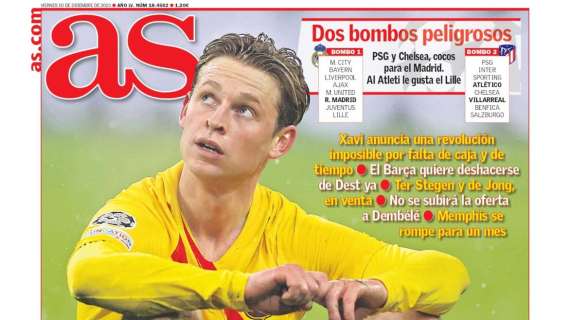 PORTADA | As: "Colapso total. Dos bombos peligrosos"