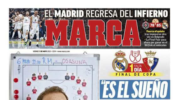 PORTADA | Marca, con Arrasate: "Es el sueño de todo un pueblo"