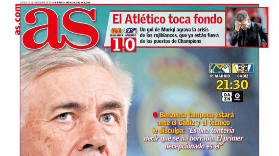 PORTADA | AS: "Ancelotti contra la Mundialitis"