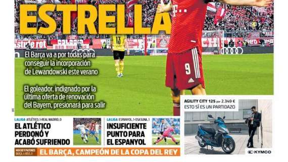 PORTADA | Sport: "El Atlético perdonó y acabó sufriendo"