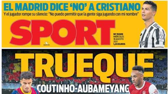 PORTADA | Sport: "El Madrid dice 'no' a Cristiano"