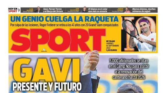 PORTADA | Sport: "Gavi, presente y futuro"