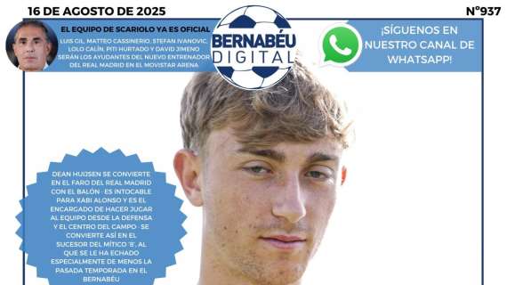 Dean Huijsen, el gran protagonista en la portada de Bernabéu Digital
