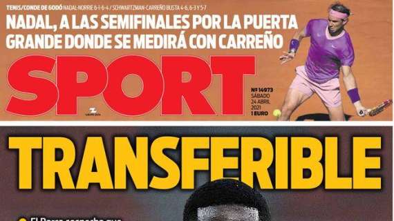 PORTADA - Sport: "Dembélé, transferible"